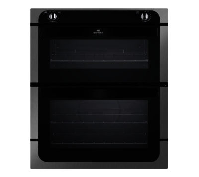 New World NW701DO Electric Built-under Double Oven - Black & Stainless Steel